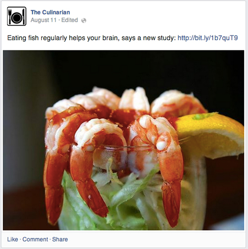 写真のキャプションにURLを埋め込んだ例(Facebook Newsroomより)