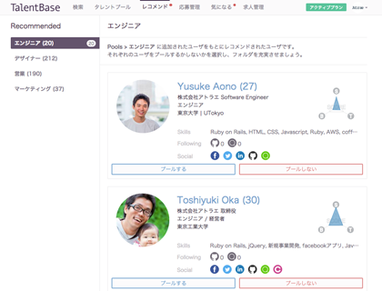 TalentBase（企業の管理画面）