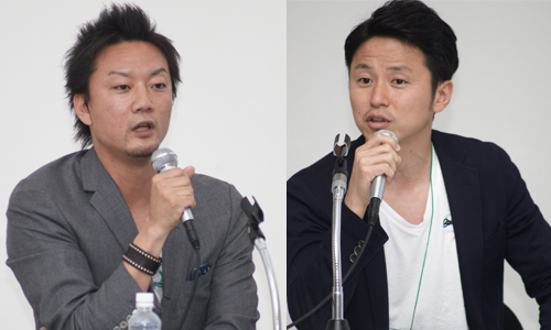 株式会社Legoliss 代表取締役社長 酒井 克明氏(左)、株式会社クリエイターズマッチ 代表取締役 呉 京樹氏(右)