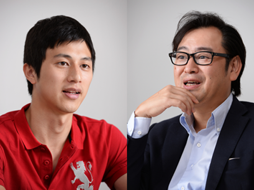 ヤフー株式会社 マーケティングソリューションカンパニー ビデオ広告営業責任者 兼 株式会社GYAO 取締役 営業本部長 半田英智氏(写真右) ヤフー株式会社 マーケティングソリューションカンパニー ビデオ広告サービスマネージャー(写真左)上池佑介氏