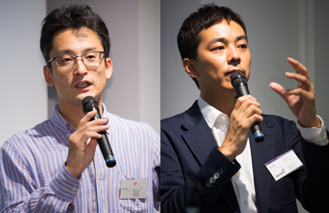 トレジャーデータ株式会社 ユーザーグループ会長 堀内 健后(左)、株式会社マルケト 代表取締役社長 福田 康隆(右)