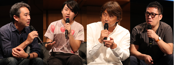 左から、株式会社電通 クリエーティブディレクター 阿部光史氏TBWA HAKUHODO Buzz Machine 栗林和明氏株式会社資生堂 クリエイティブディレクター 小助川雅人氏株式会社電通 コミュニケーション・プランナー 越智一仁氏