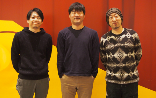 左から、株式会社バスキュール コミュニケーションプランナー 佐々木大輔さん、クリエイティブディレクター 馬場鑑平さん、同 原ノブオさん