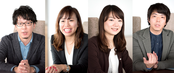 左から株式会社インテリジェンス Worksディビジョン マーケティング企画統括部 デジタルマーケティンググループ マネージャー 森勇樹氏、同グループ 渡邉美智子氏、株式会社NTTデータ ITサービス・ペイメント事業本部 ソーシャルビジネス推進室 課長代理 西澤聡子氏、Twitter Japan株式会社 Twitter Client Solutions 情報サービス業界担当 シニアクライアントパートナー 伊藤政司氏