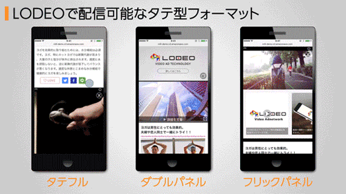 LODEOで配信できるフォーマット