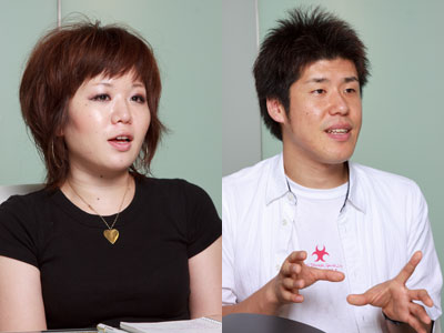 HMVジャパンマーケティングソリューション推進室デザイナー 深井真衣子氏(左)、黒田哲司氏(右)