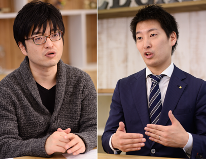 右:株式会社ウィルゲート 専務取締役 コンテンツマーケティング事業部 最高責任者 吉岡諒氏、左:株式会社翔泳社 MarkeZine編集長 押久保剛