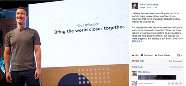 引用元:マーク・ザッカバーグ氏のFacebookより