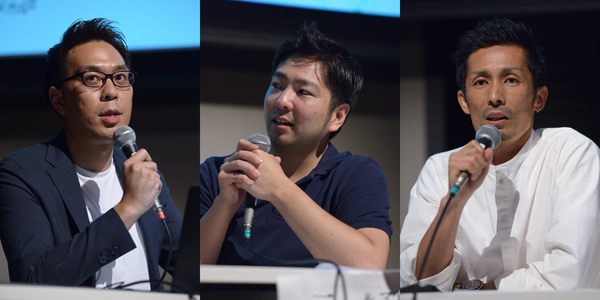 左から、株式会社千趣会イイハナ マーケティング&Web制作グループ 二ノ宮博士氏<br />株式会社三陽商会 IT戦略本部 ウェブビジネス部 オムニチャネル推進支援グループ長・ディレクター 安藤裕樹氏<br />チーターデジタル株式会社 クロスチャネルマーケティング部 クライアントオンボーディングディビジョン シニアプロジェクトマネージャー 美濃貴行氏