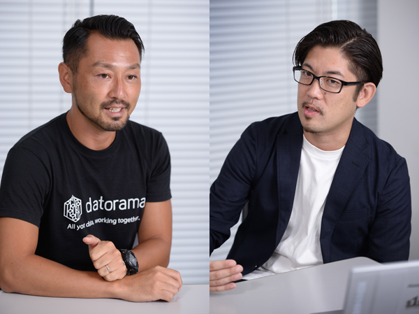 左から、Datorama Japan株式会社 セールスディレクター/ビジネスディベロップメント 石戸亮氏、株式会社エスワンオーインタラクティブ 代表取締役社長 高瀬大輔氏
