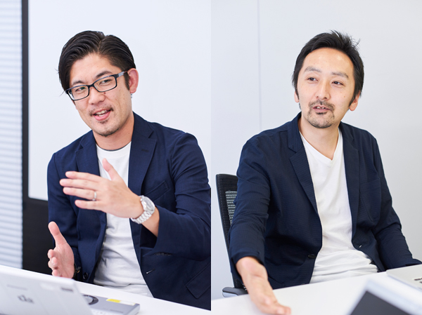 左から、株式会社エスワンオーインタラクティブ 代表取締役社長 高瀬大輔氏、株式会社ベストインクラスプロデューサーズ 代表取締役社長 菅恭一氏