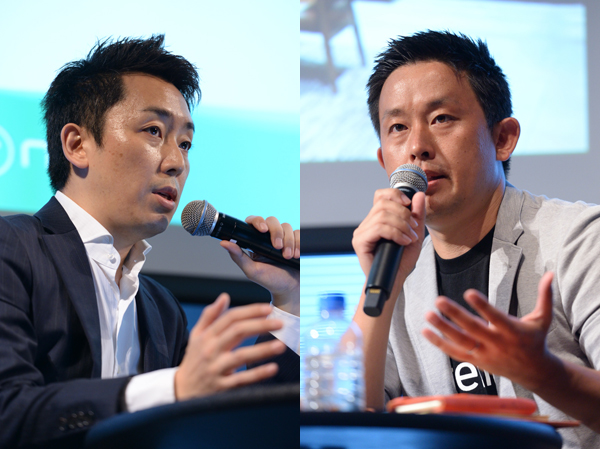左から、ノアドット株式会社 CEO 中瀨竜太郎氏、株式会社グライダーアソシエイツ 取締役副社長 荒川徹氏
