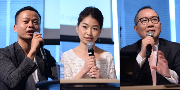 左から、電通 神内一郎氏、GlassView Japan 岩本香織氏、アクセンチュア・インタラクティブ 浦辺佳典氏