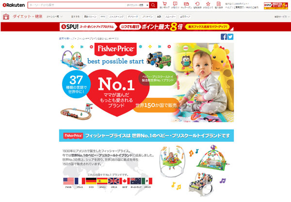 マテル・インターナショナルの広告ページ