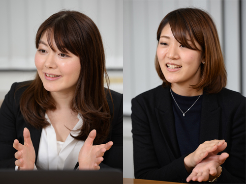 左から、株式会社ファンケル 通販営業本部 CRM部 ダイレクト広告グループ 金原千佳氏 株式会社オプト 第5営業部 藤本結氏