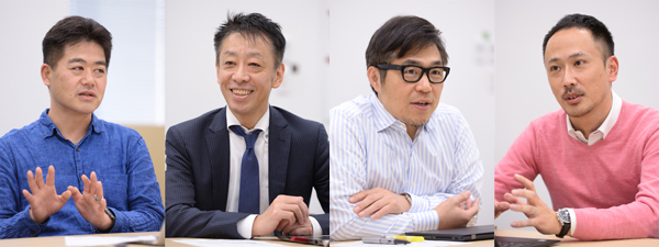 電通テック デジタル・マーケティングセンター センター長 森田弘昭氏同センター次長 土肥健一郎氏同センター 福田 勝氏電通総研カウンセル兼フェロー/電通デジタル 客員エグゼクティブコンサルタント 有園雄一氏