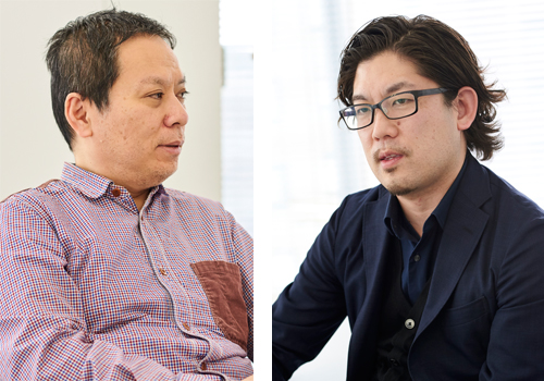 左から、ノープロブレム合同会社/小霜オフィス クリエイティブディレクター/コピーライター 小霜和也氏、株式会社エスワンオーインタラクティブ 代表取締役社長 高瀬大輔氏