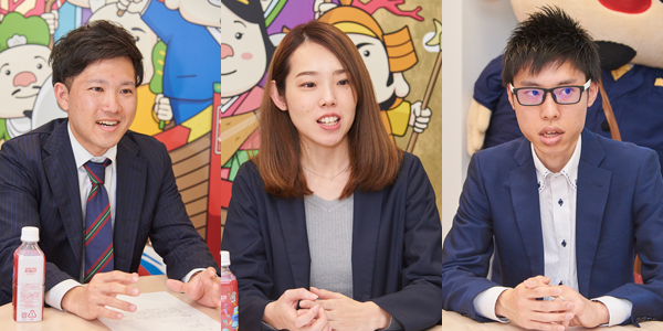 株式会社ロックオン 廣 遥馬氏(写真左)ソネット・メディア・ネットワークス株式会社 黒澤菜奈子氏(写真中央)株式会社ワンスター 青木信人氏(写真右)