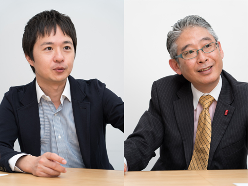 左から、株式会社LIFULL Chief Data Officer LIFULL HOME’S事業本部 グループデータ戦略部 部長 野口真史氏、日本郵便株式会社 郵便・物流営業部 担当部長 鈴木睦夫氏
