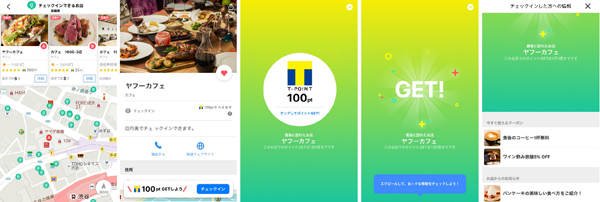 「Yahoo!チェックインポイント」のチェックインイメージ