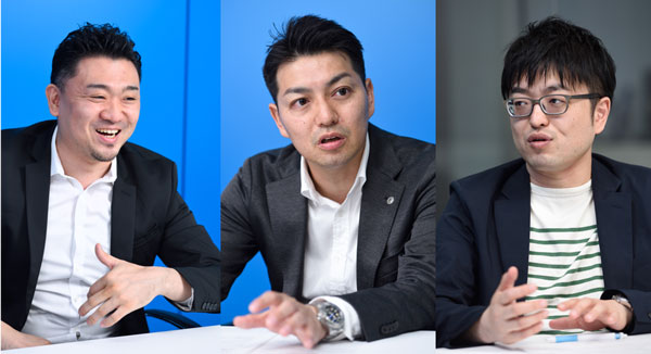 (左)パフォーマンスホライズン社 新社長(中央)ネスレ日本株式会社 媒体統轄室 ユニットマネージャー 村岡慎太郎氏(右)MarkeZine編集長 押久保剛