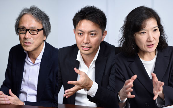 写真左から、アクセンチュア株式会社 チーフ・マーケティング・イノベーター 加治 慶光/楽天インサイト株式会社 代表取締役社長 田村 篤司/楽天インサイト株式会社 事業企画部 部長 伴 果純