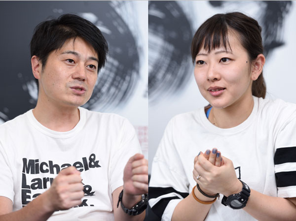 (左)公益社団法人 ジャパン・プロフェッショナル・バスケットボールリーグ 常務理事 事務局長 葦原一正氏(右)B.MARKETING MD Gr 菅原瑠美氏