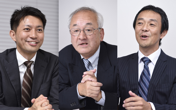 写真左から、楽天インサイト株式会社 代表取締役社長 田村 篤司氏/楽天インサイト株式会社 顧問 リサーチ統括部 三木 康夫氏/楽天インサイト株式会社 リサーチ統括部部長 澤田 裕行氏