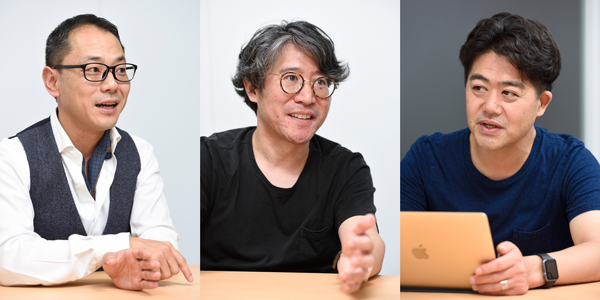 写真左から、ビービット 取締役 中島克彦氏 同 エグゼクティブマネージャ/エバンジェリスト 宮坂 祐氏 電通総研カウンセル兼フェロー/電通デジタル 客員エグゼクティブコンサルタント 有園雄一氏