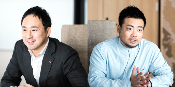 左:株式会社 明治 コミュニケーション本部 宣伝部 酒見康隆氏右:株式会社読売広告社 統合ソリューション局 プランニングディレクター 内田光紀氏