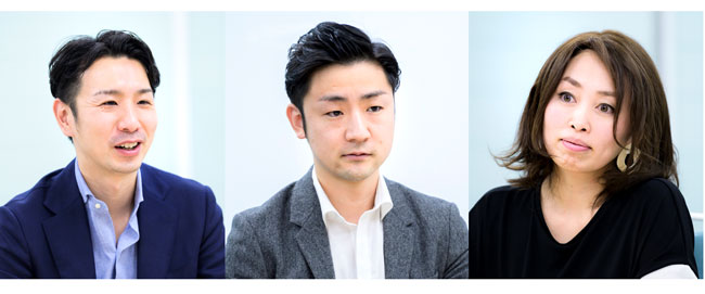 バリューコマース株式会社 執行役員/アフィリエイト事業統括/アフィリエイト本部長 伊藤孝司氏バリューコマース株式会社 アフィリエイト本部 コンサルティング1部 部長 土橋崇之氏バリューコマース株式会社 サービスプランニング本部 企画1部 蓑田瞳氏