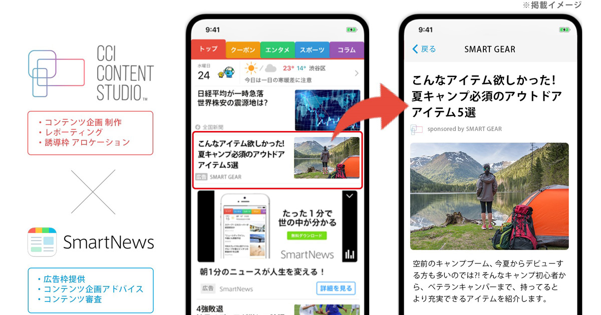 Cci Smartnewsに特化したコンテンツマーケティング広告を提供開始 Markezine マーケジン