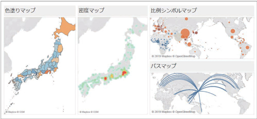 図1.2.9　地理的な特徴を表すにはマップを利用する