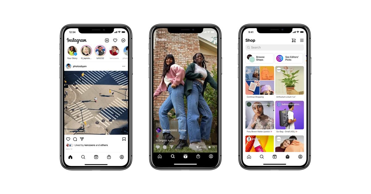 Instagram リール と Instagramショップ 専用のタブをアプリ画面に追加 Markezine マーケジン